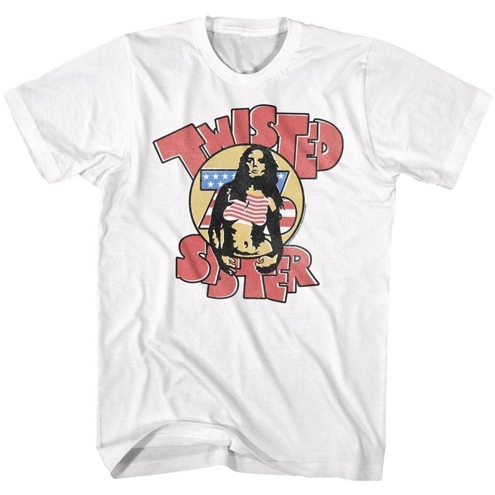 Twisted Sister Twisted 76 White Adult Tshirt